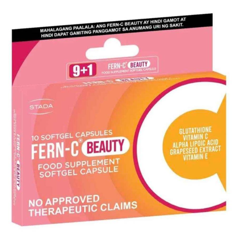 FERN-C BEAUTY GLUTATHIONE with Vitamin C Alpha Lipoic Acid Grapeseed Extract Vitamin E [ 30's / 10's