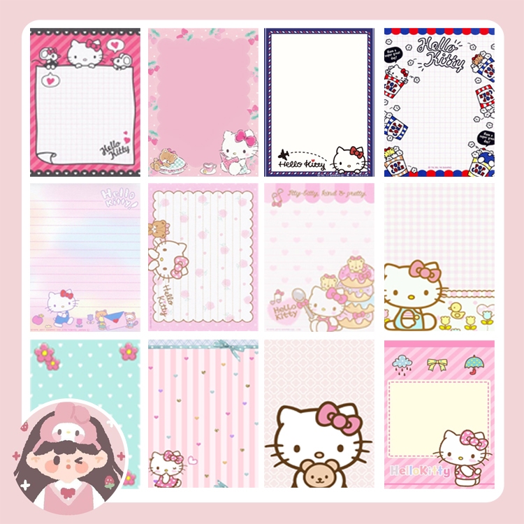 Hello Kitty Notepad 24 Loose Sheets Random Design | Shopee Philippines