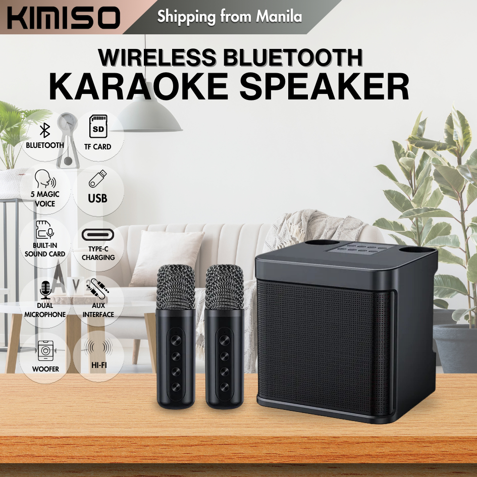 YS-203 Professional Karaoke 3D Stereo Speaker mic device with Dual ...