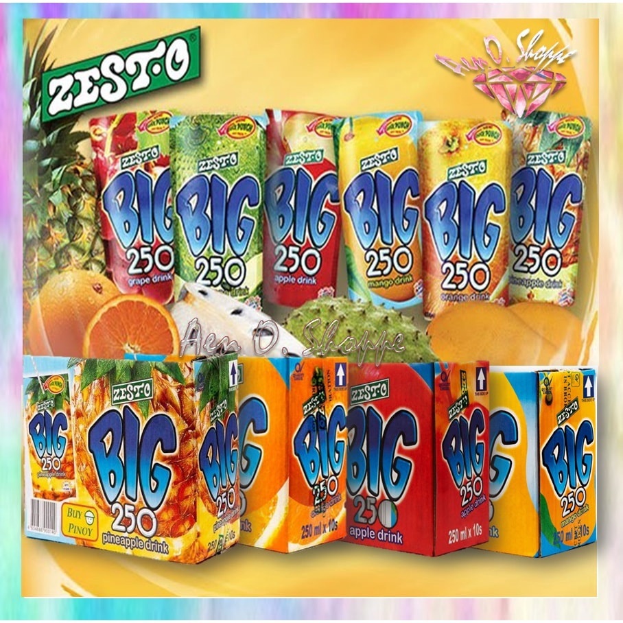 LSV GROCERS ZESTO BIG 250 JUICE 10S/1BOX | Shopee Philippines