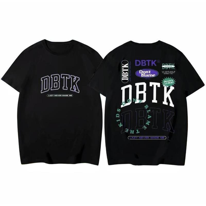 DBTK Casual Colorful Letter Print Streetwear Short-Sleeved Cotton Men ...