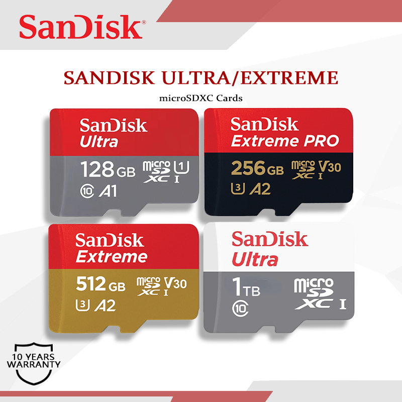 SanDisk Memory Card 1TB 512GB 256GB 128GB A1 A2Y Micro SD Card Memory ...
