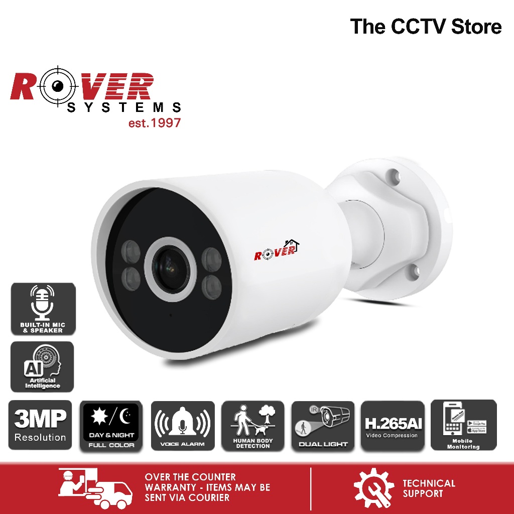 Rover Systems 3MP Smart FULL COLOR DUAL LIGHT Outdoor Wireless IP ...