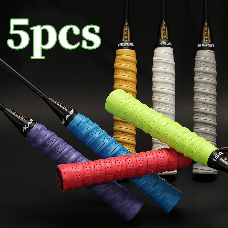 5pcs Badminton Racket Grip Sweat Absorbing Hand Glue Wrapped with ...