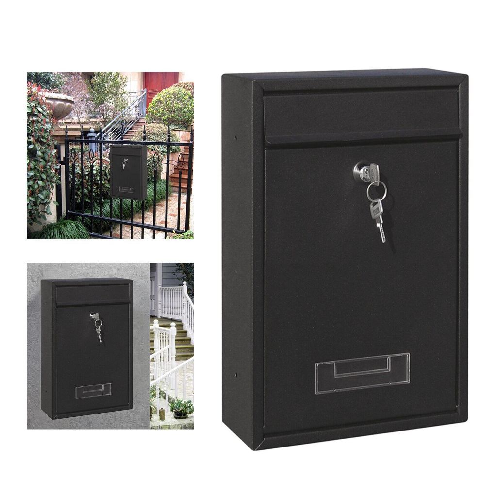 304 stainless steel mailbox household hanging mailbox can be locked ...