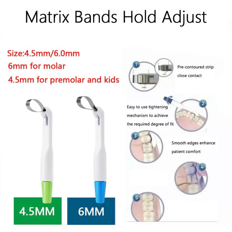 Matrix band matrice adjustable ring system stainless 4.5/6mm | Shopee ...