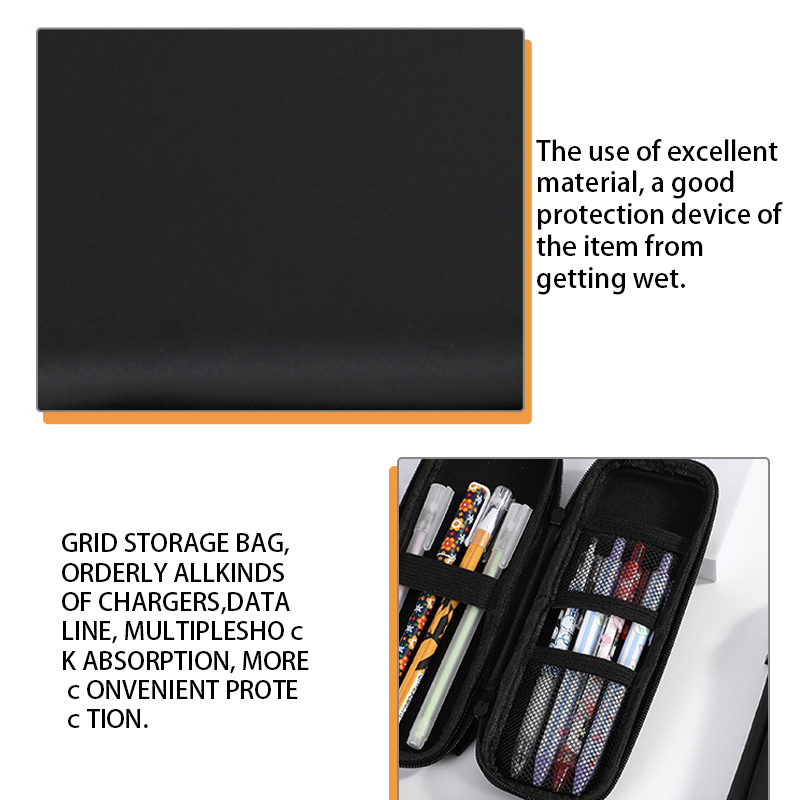 Black EVA Hard Shell Pen Case EVA Waterproof Pencil Carrying Case ...