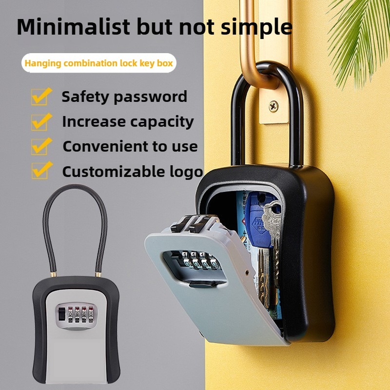 YOTOOL Key Lock Box Anti-theft Password Key Box Wall Mounted Storage ...