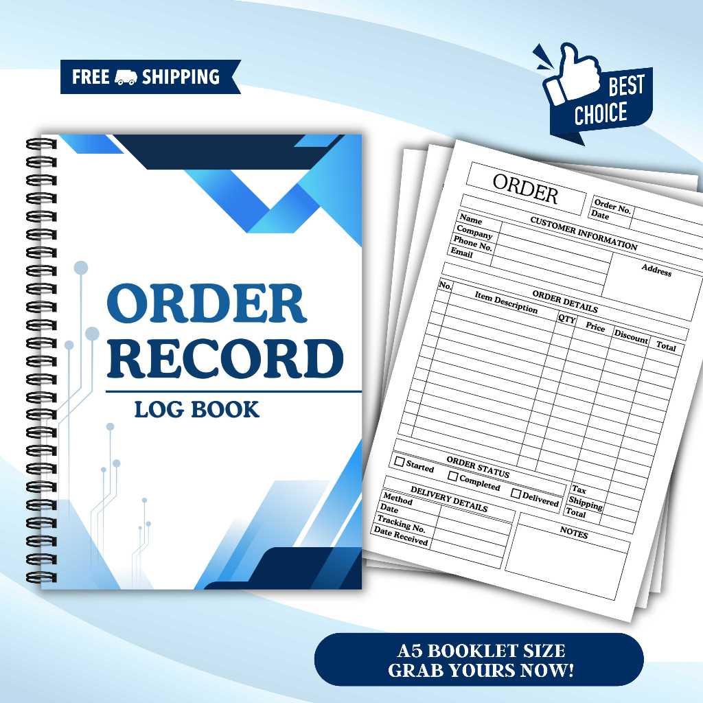 Order Record Log Book Notebook | Shopee Philippines
