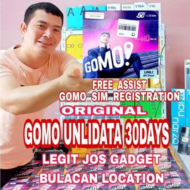 GOMO SIM w/ 30 days UNLI data (JosGadget shop3) | Shopee Philippines