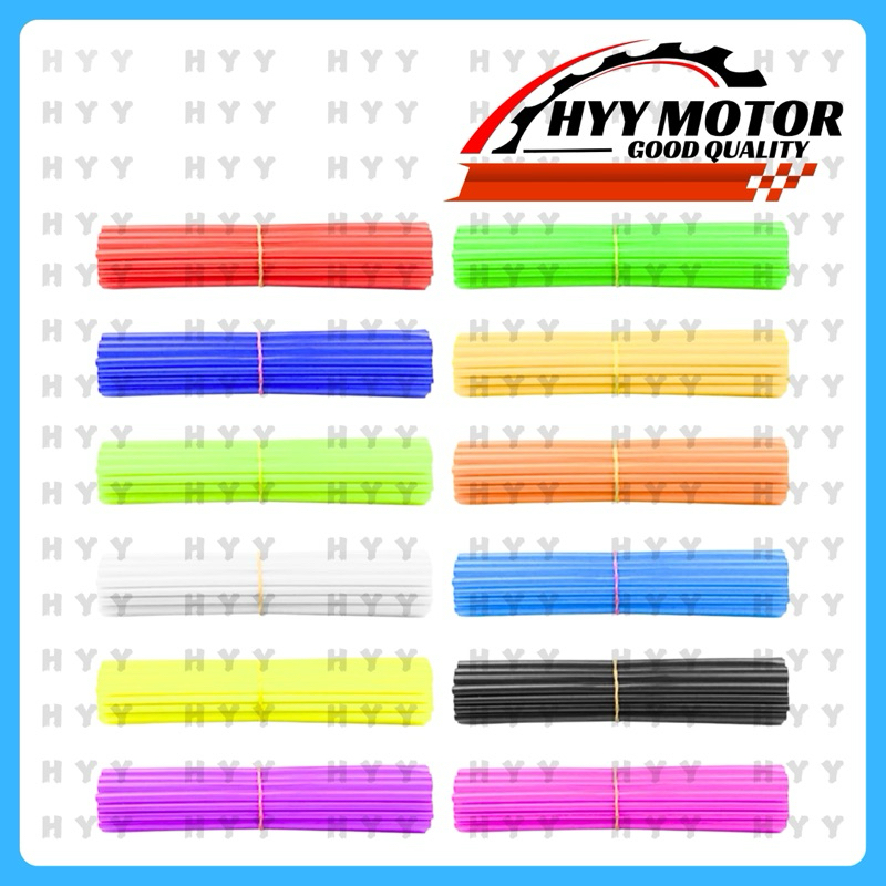 Motorcycle rios cover/spoke cover plain colors 72pcs | Shopee Philippines