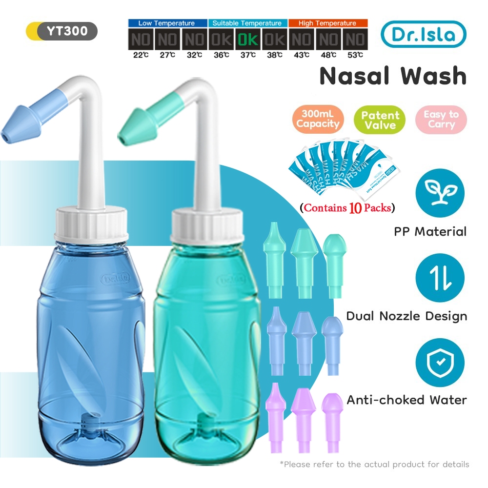 Dr.isla Nasal Wash Nose Cleaner 330ML Sinus Cleanser Contains 10 ...