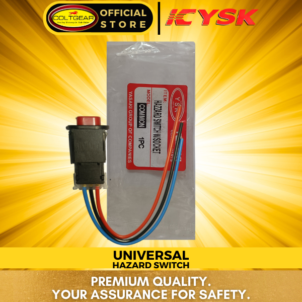 YSK Hazard Switch [Button Push Button On|Off] | Shopee Philippines
