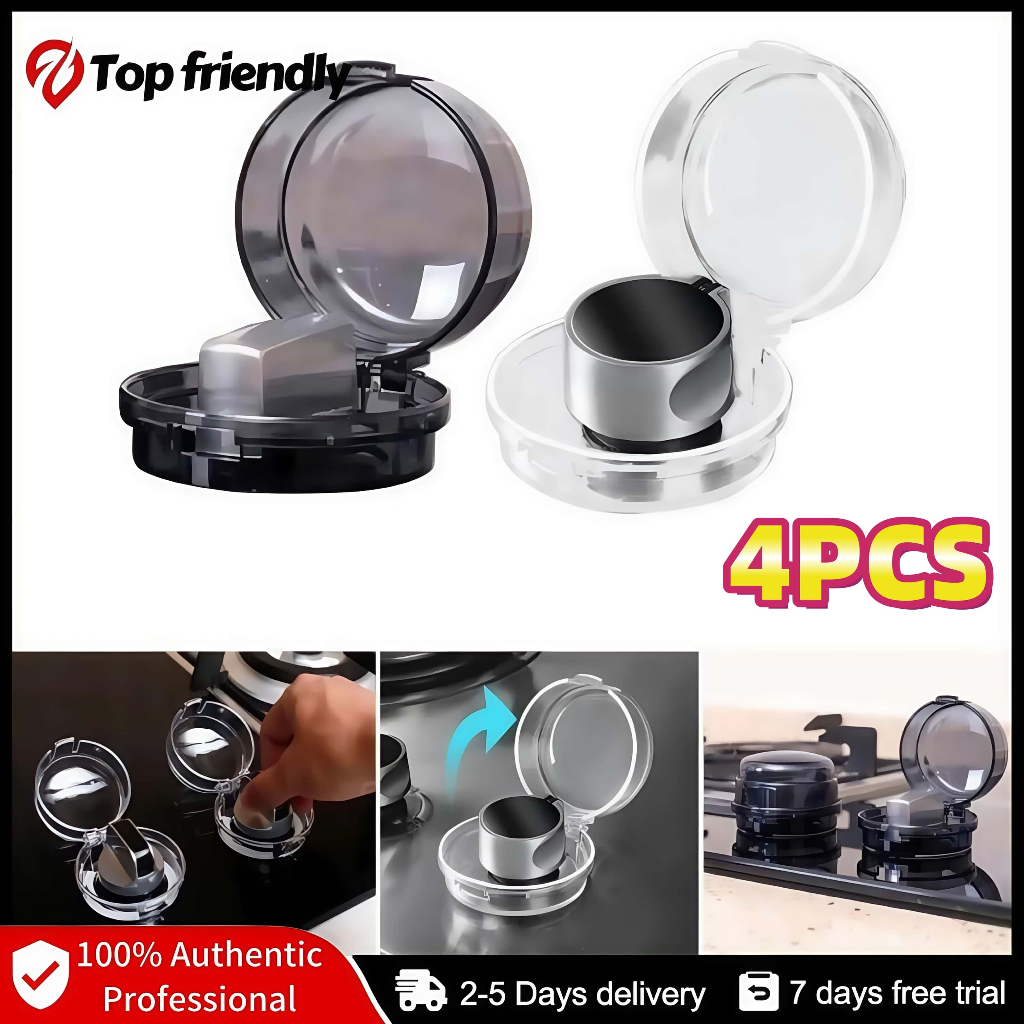 1/4pcs Gas Stove Switches Guard Oven Power Button Safety Lock Cap Lid ...