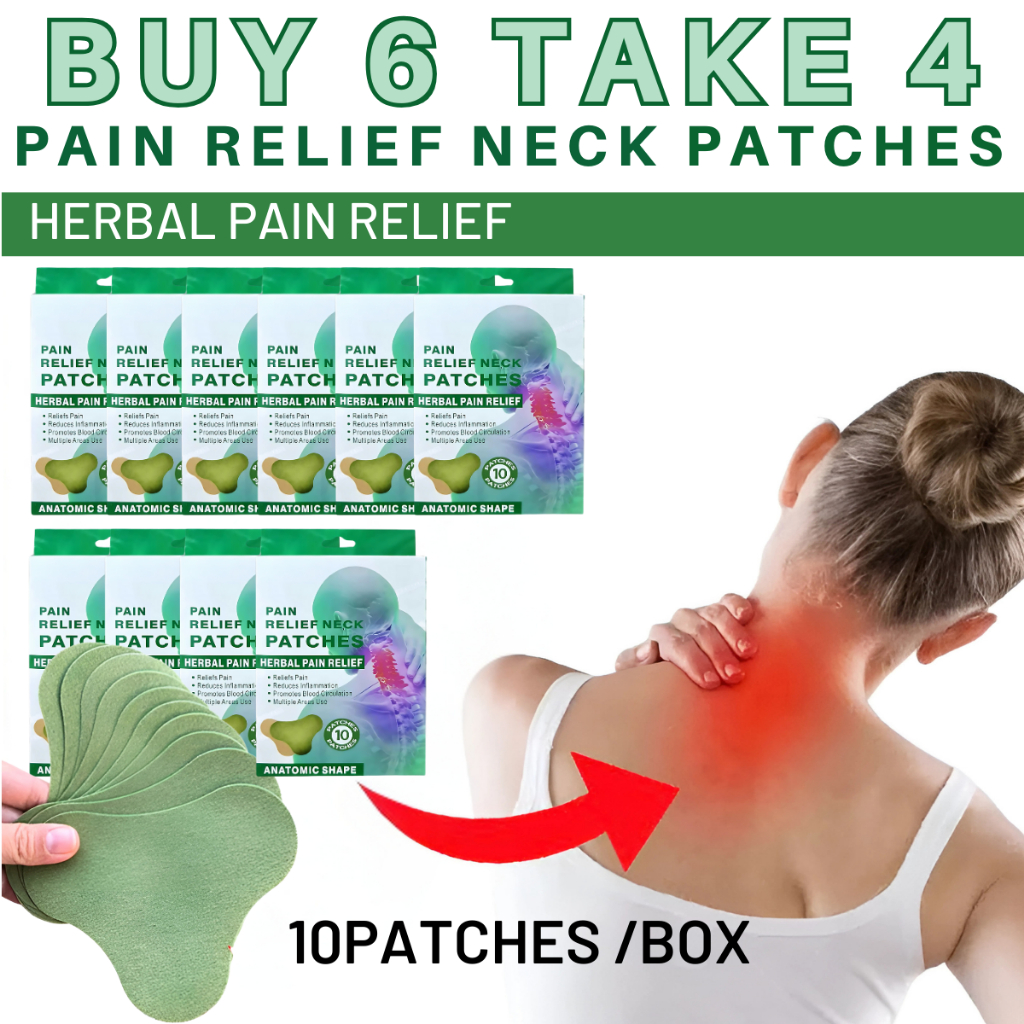 Buy 6 Take 4 Neck Patch Pain Relief Plaster Sticker Herbal Pain Relief ...