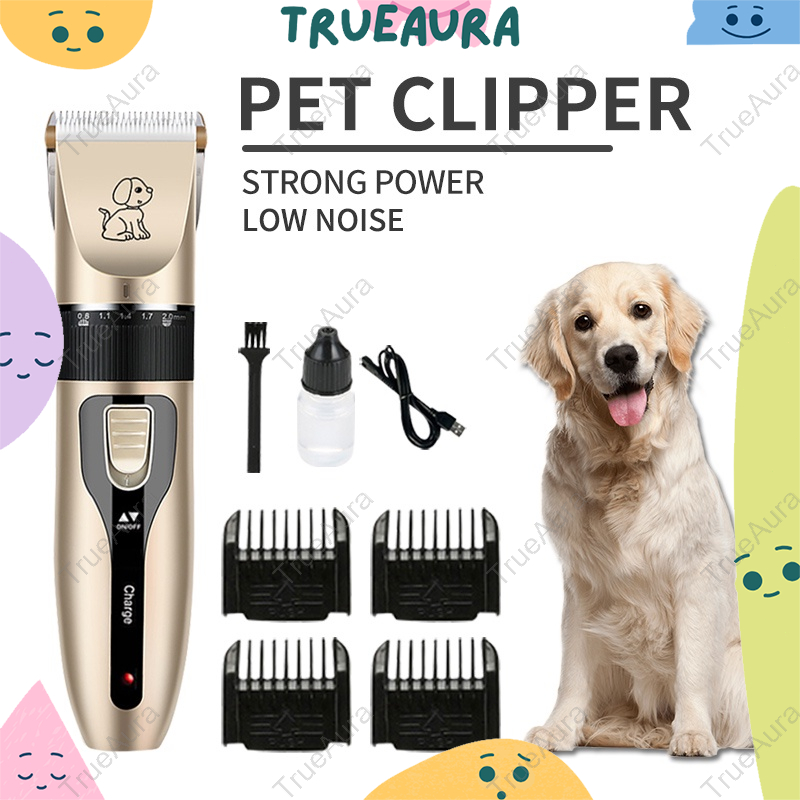 TrueAura Rechargeable Pet Grooming Kit with Hair Razor and Professional ...