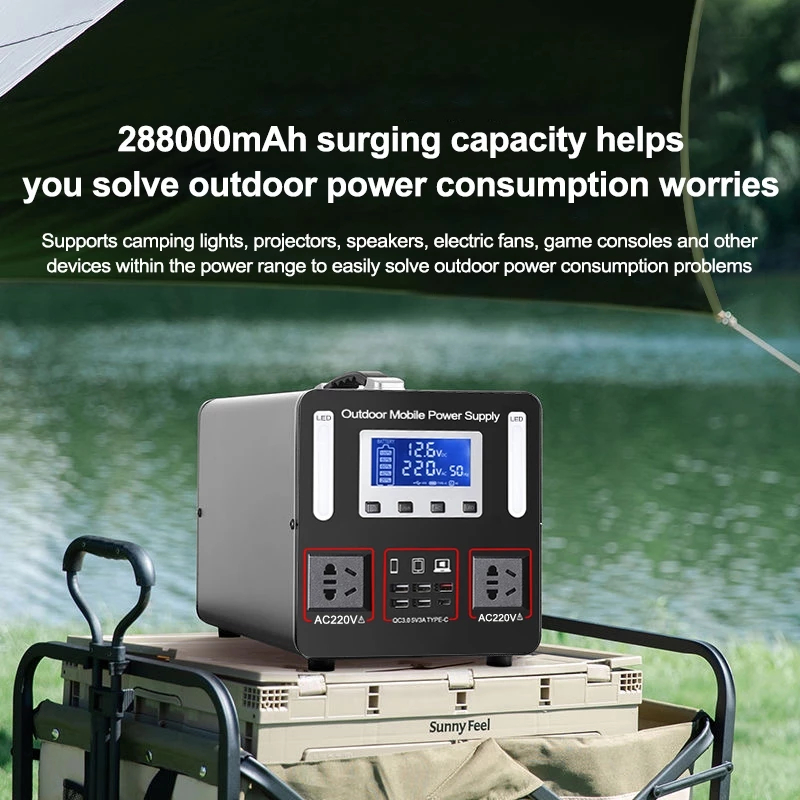500W/288000mAh Portable Large Capacity Power Station Fast Charge Mobile ...