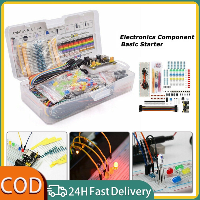 830 Tie-points Breadboard Set Electronic Component Basic Starter Kit ...