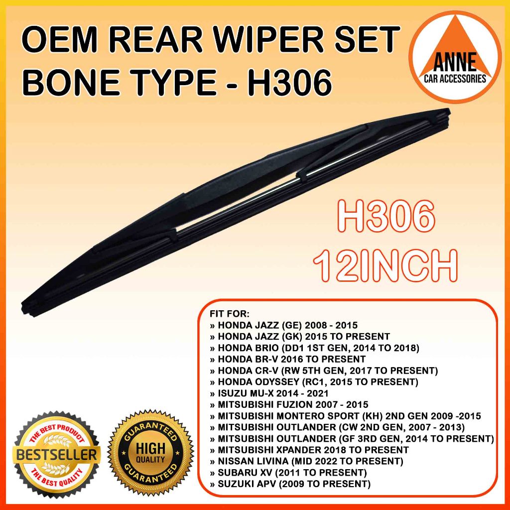 Rear Wiper OEM Set Bone Type Rear wiper / 12 