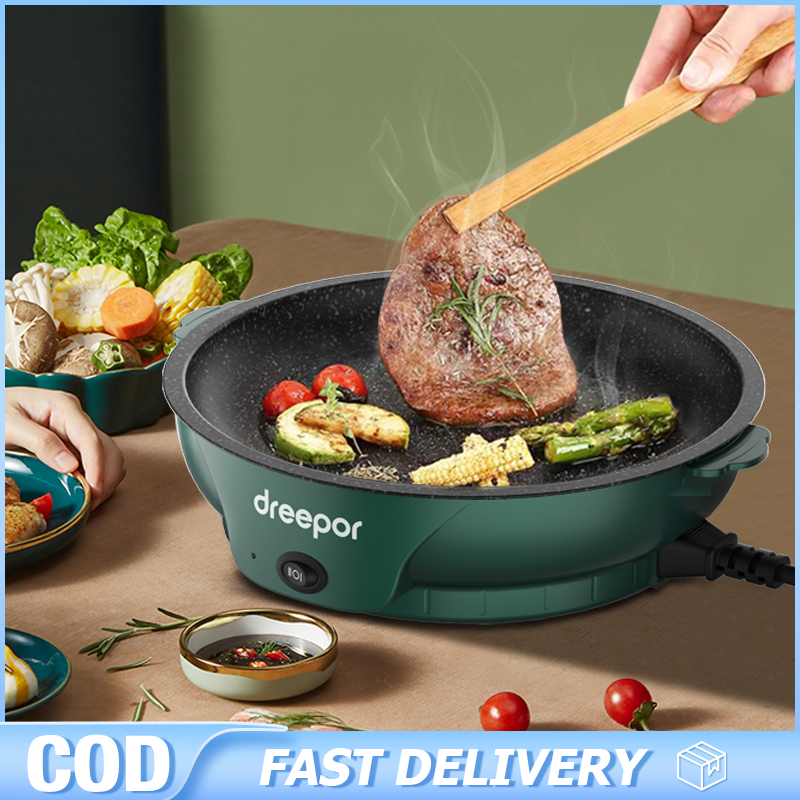 Korean Electric baking pan Multifunction Fried BBQ Grill Electric ...