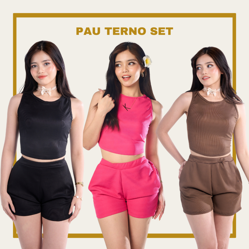 Coordinates Set for Woman Crop Top and Shorts for Casual and Formal ...