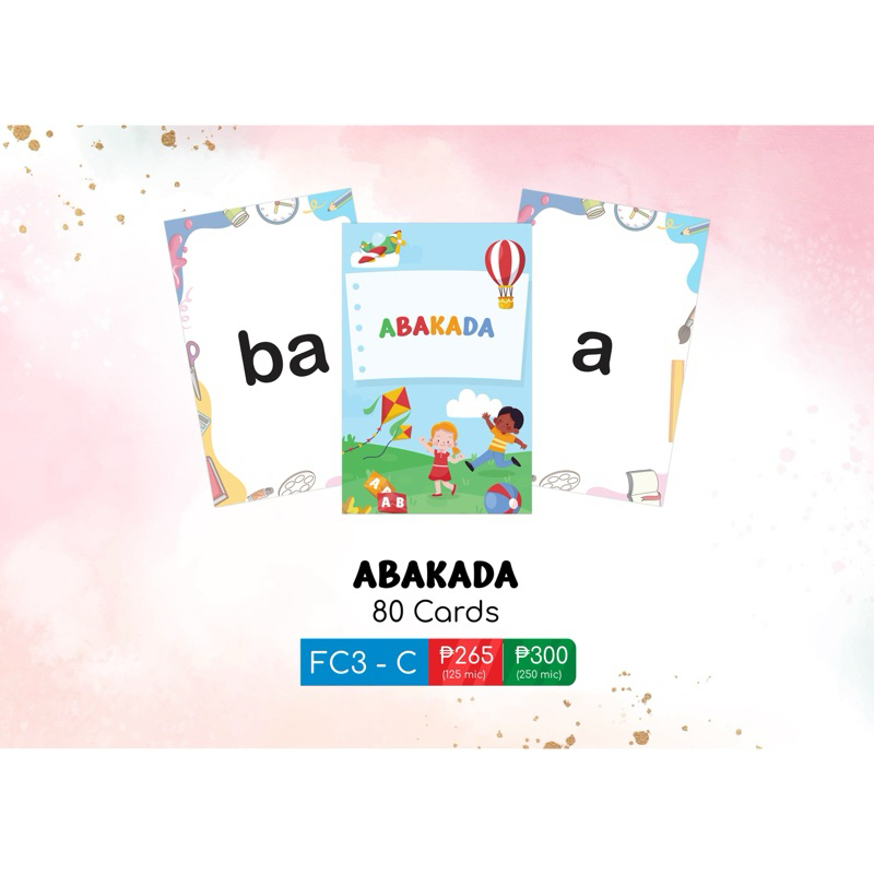 Laminated Educational Flashcards for Kids - Abakada | Shopee Philippines