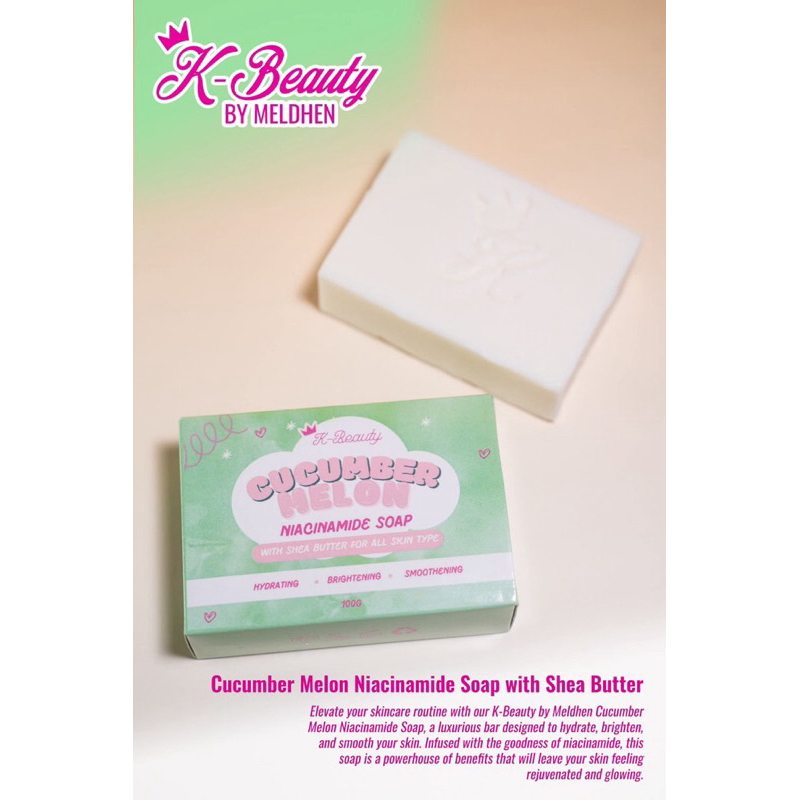K-Beauty by Meldhen Cucumber Melon Niacinamide Soap with Shea Butter ...