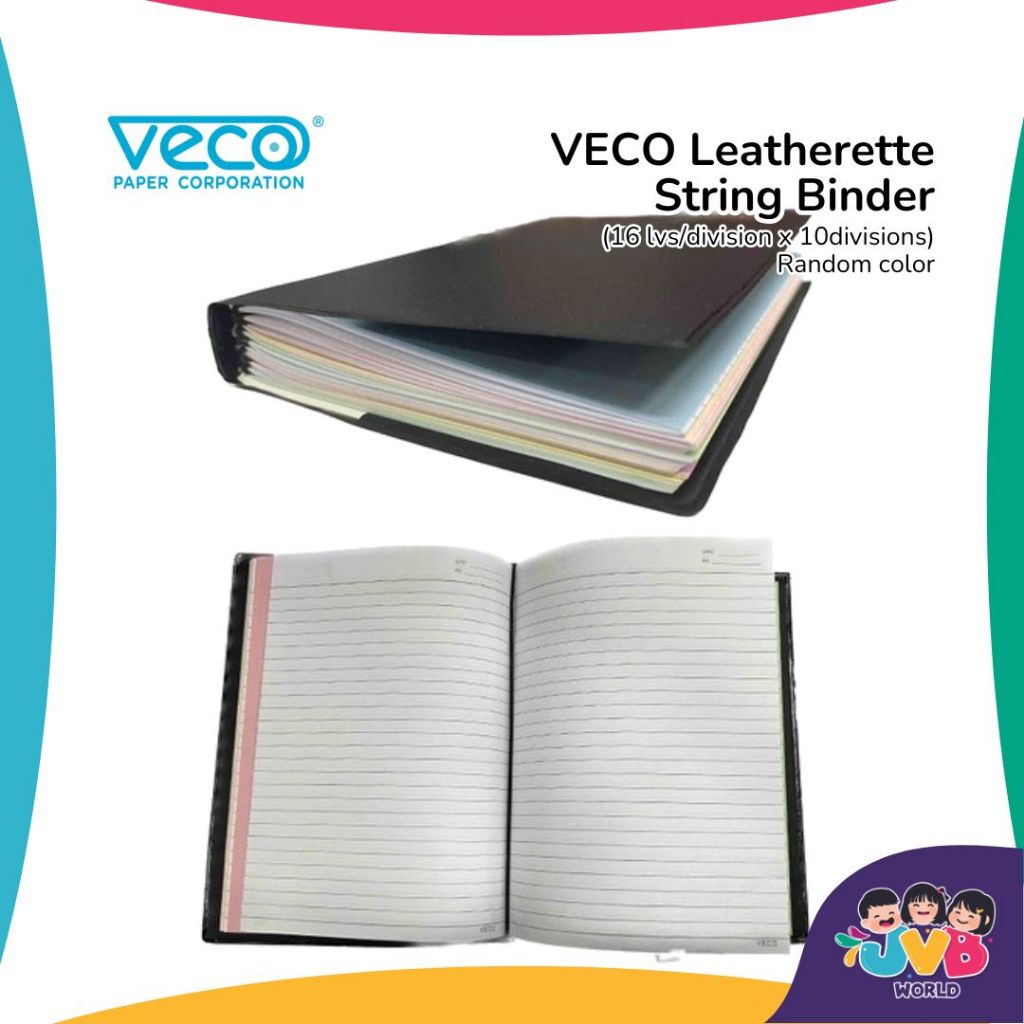 Veco Leatherette String Binder 10 Division (16 lvs/division x ...