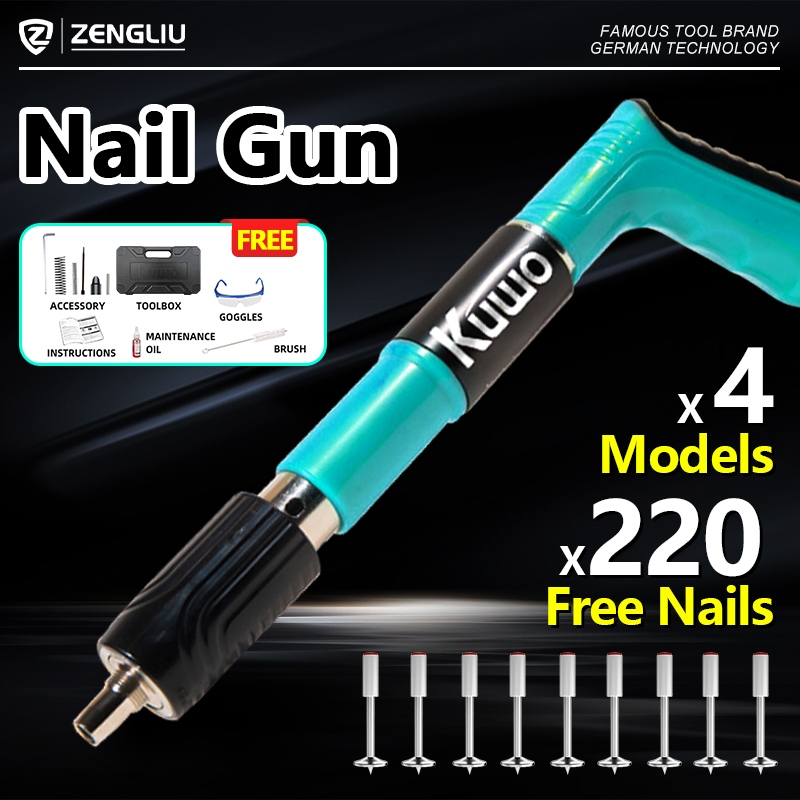 【Free 220 Nails 】 Nail Puncher Gun Concrete Nail Gun For Shooting Nails ...