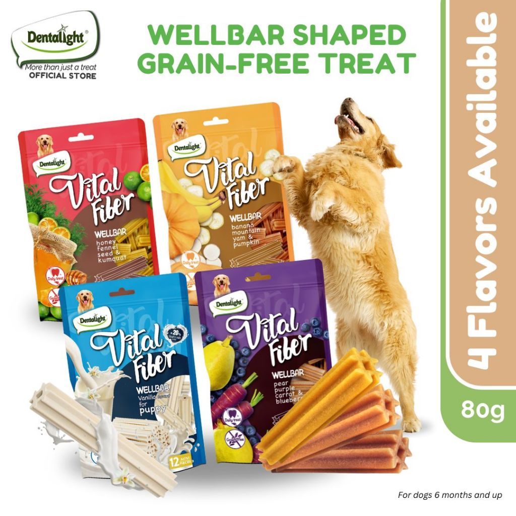 Photo inspiration: Visual Reference: Dentalight Vital Fiber Wellbar Grain Free Dental Treats 85G