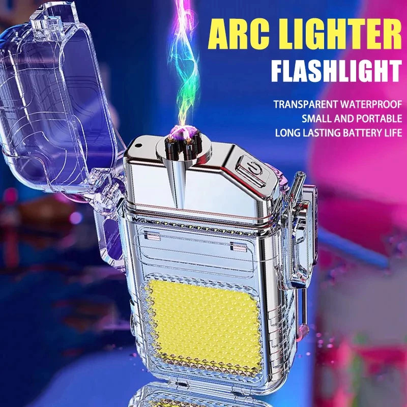 USB Rechargeable Plasma Electric Torch With LED Light Flashlight ...