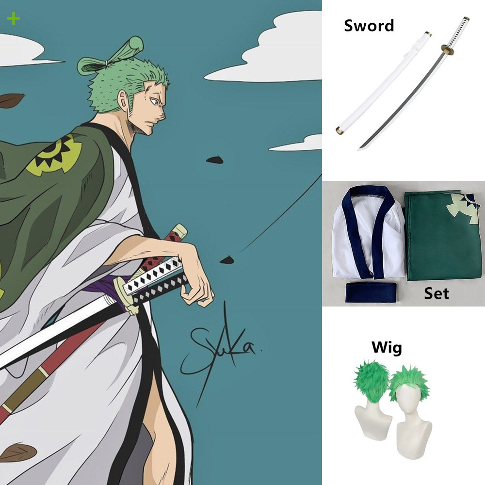 Anime Wano Country Adult Roronoa Cosplay Costume Cloak Robe Wano ...