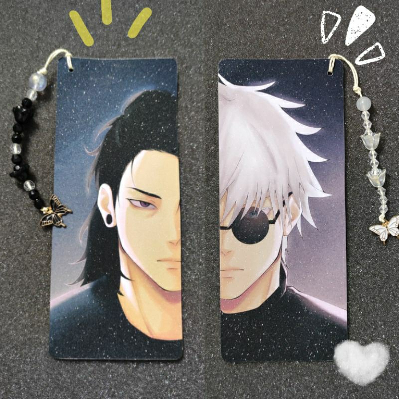 Jujutsu Kaisen, Gojo and Geto Bookmarks with Charms | Shopee Philippines