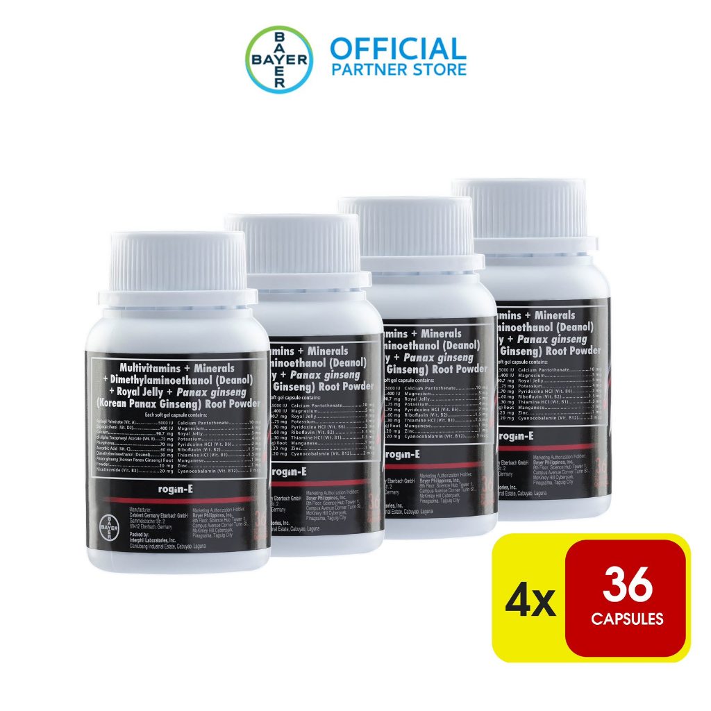 Rogin-E Multivitamins Soft Gel 36 Tablets x4 | Shopee Philippines