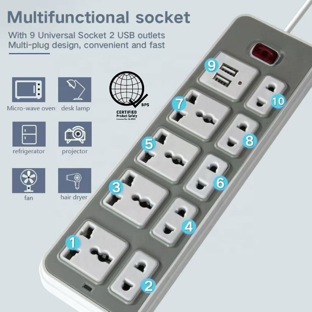 Multiprise Power Socket Electrical Charger Adapter With Surge ...