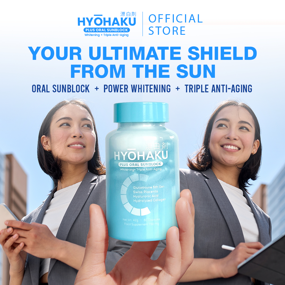 hyohaku glutathione Hyohaku Glutathione 60 capsule 730MG w/ Oral Sunblock with freebies main image 1