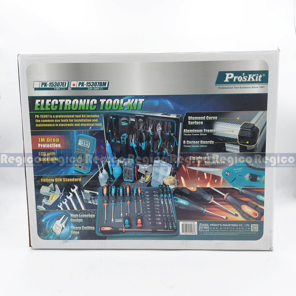Proskit 66Pcs Electrician Repair Tool Box Set PK-15307BM Regico ...