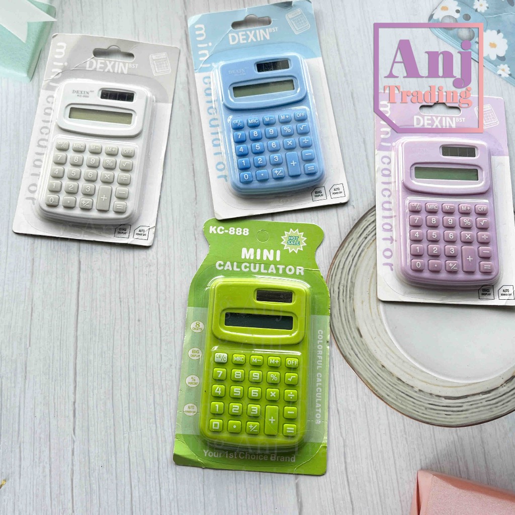 Mini Electronic Solar Calculator 8 digits Display/Battery Pocket Size ...