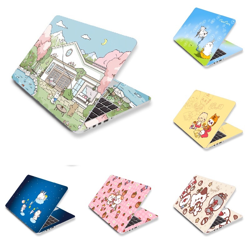 2Pcs Set Kawaii Theme Universal Laptop Sticker Waterproof Covers ...