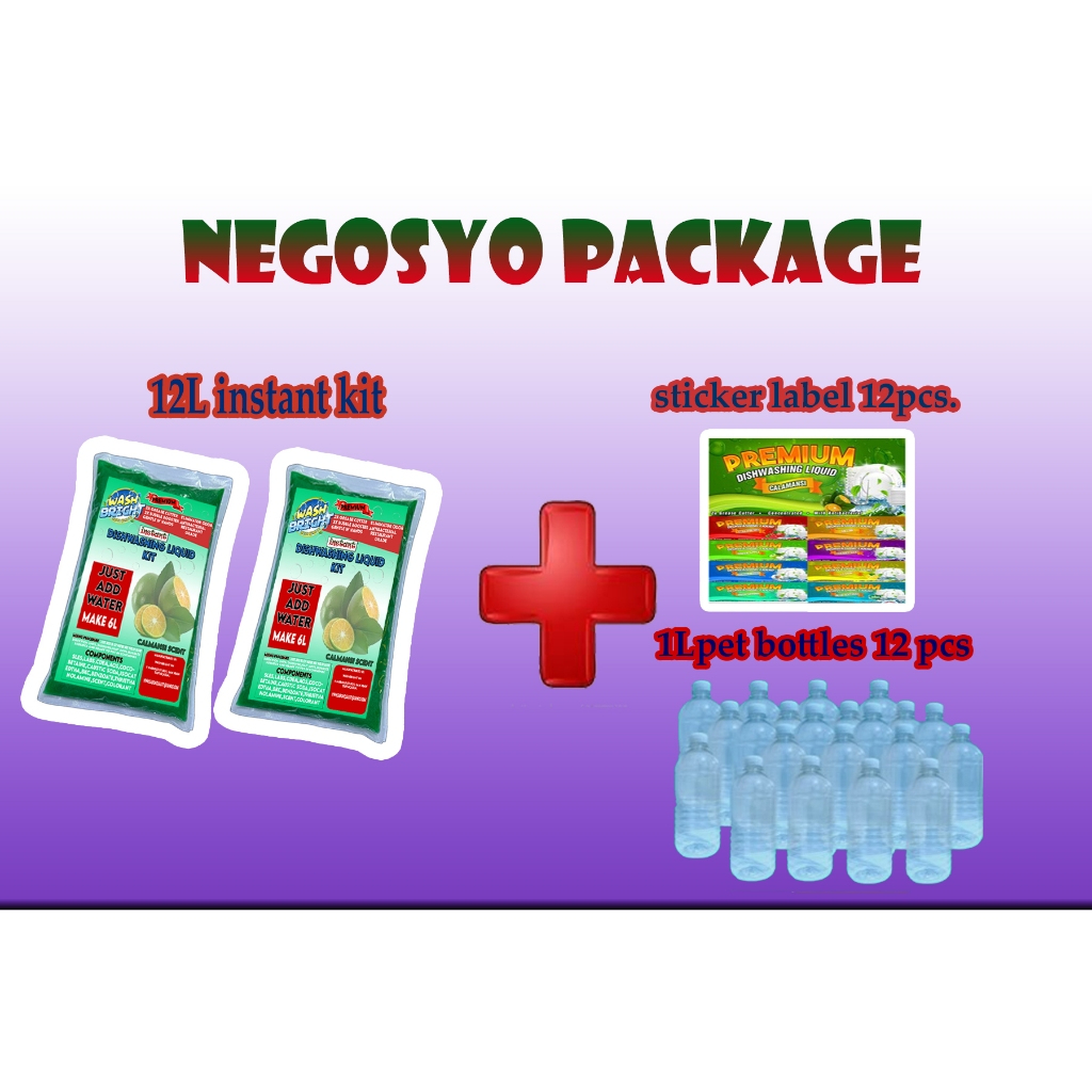 NEGOSYO PACKAGE 12L instant kit + 12pcs vinil sticker +12pcs 1L pet ...