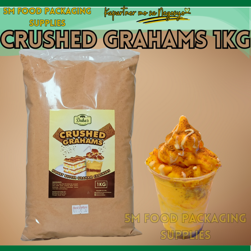 Crushed Graham Duke's Brand for Baking and Desserts 1Kg SHP3/ | Shopee ...