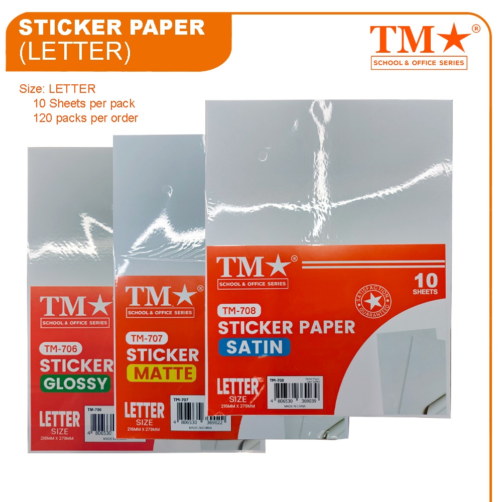 TM 120 Packs Sticker Paper Letter 10's | Shopee Philippines