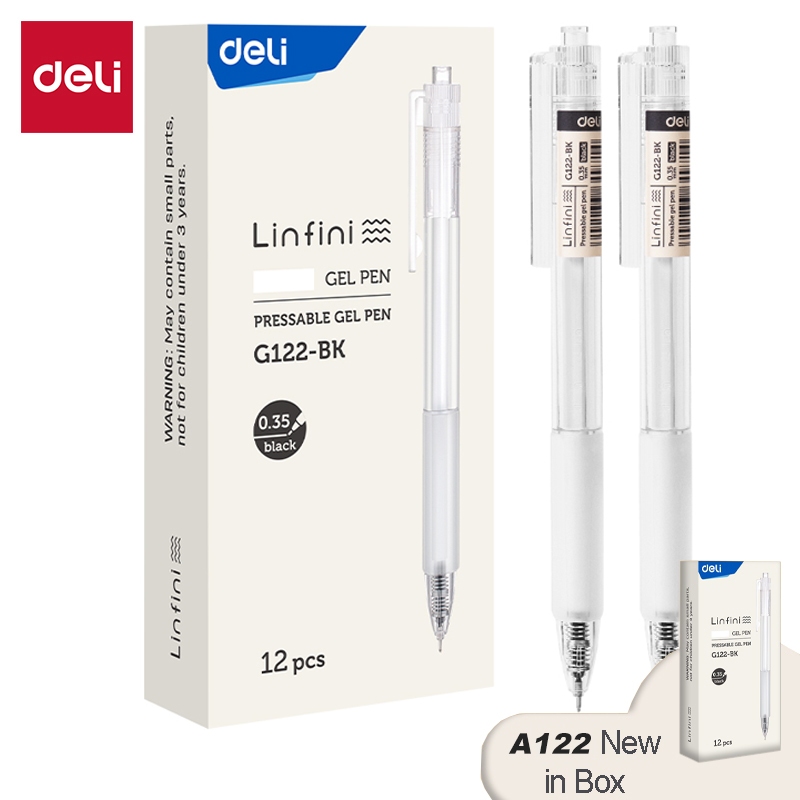 Deli Mate Gel Pen Deli 12Pcs/Set Black Signature Gel Pen Office