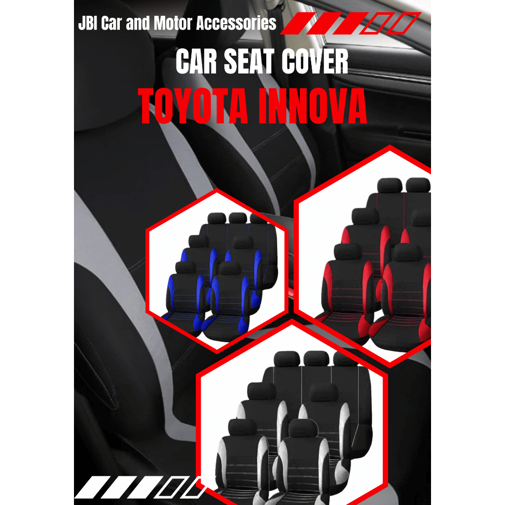 Toyota Innova Full Seat Car Cover (Patterned) Set for 7 seater | Shopee ...