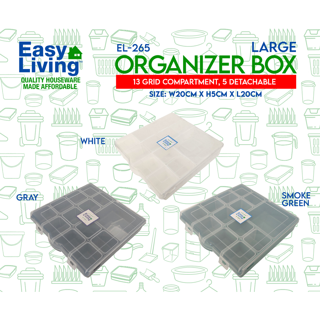 EASY LIVING ORGANIZER BOX - LARGE | Shopee Philippines