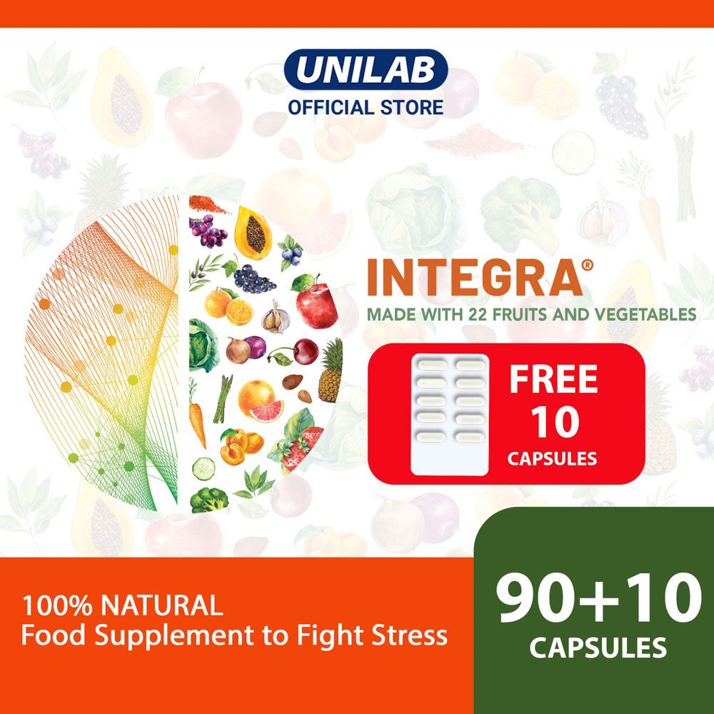 Unilab Integra Buy 90, get 10 FREE Capsules: 100% Natural Food ...