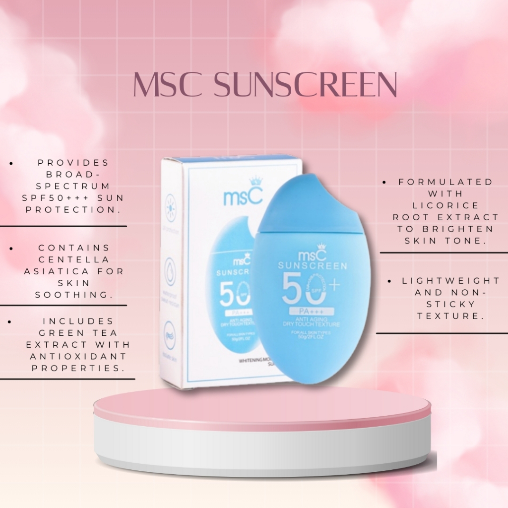 MSC Premium Brightening Sunscreen SPF50 (50g) | Shopee Philippines