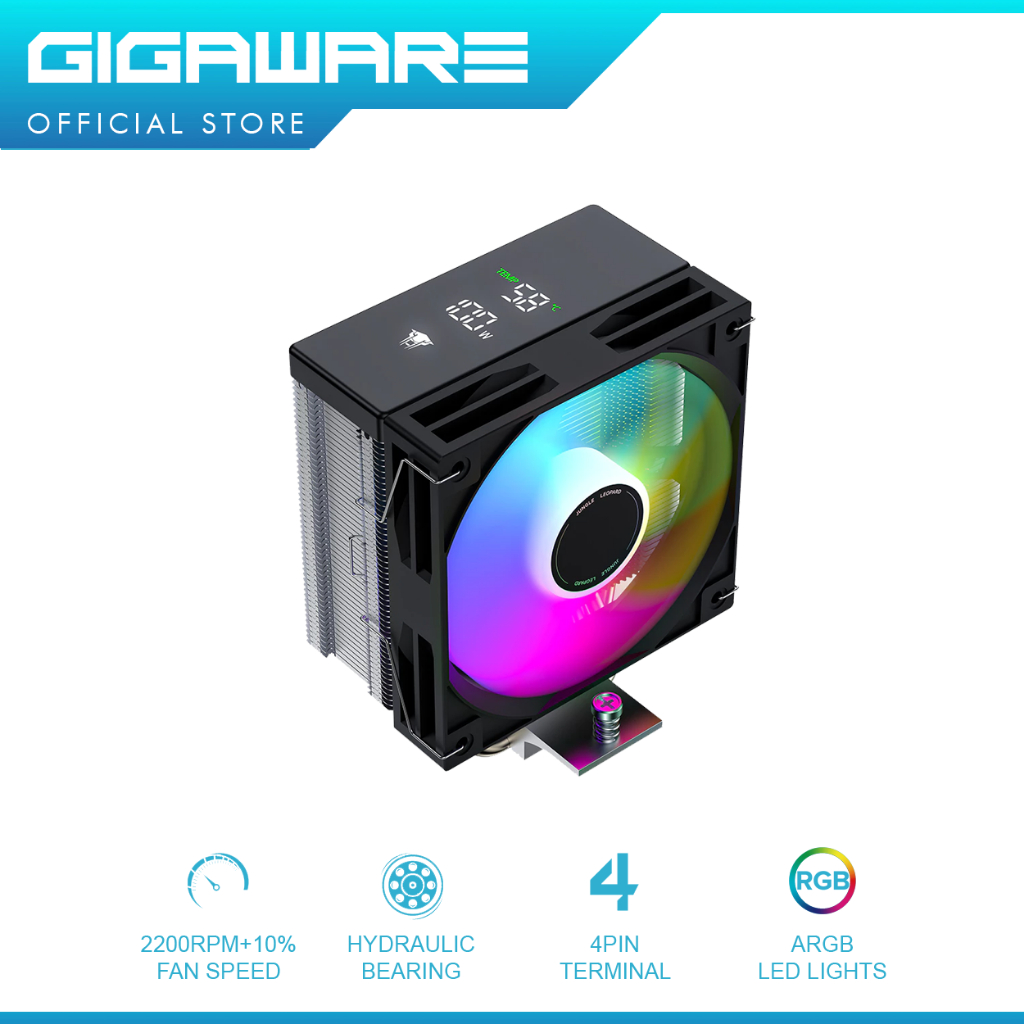 Jungle Leopard AF400S DGT Digital ARGB 10cm LED CPU 2200RPM Air Cooler ...