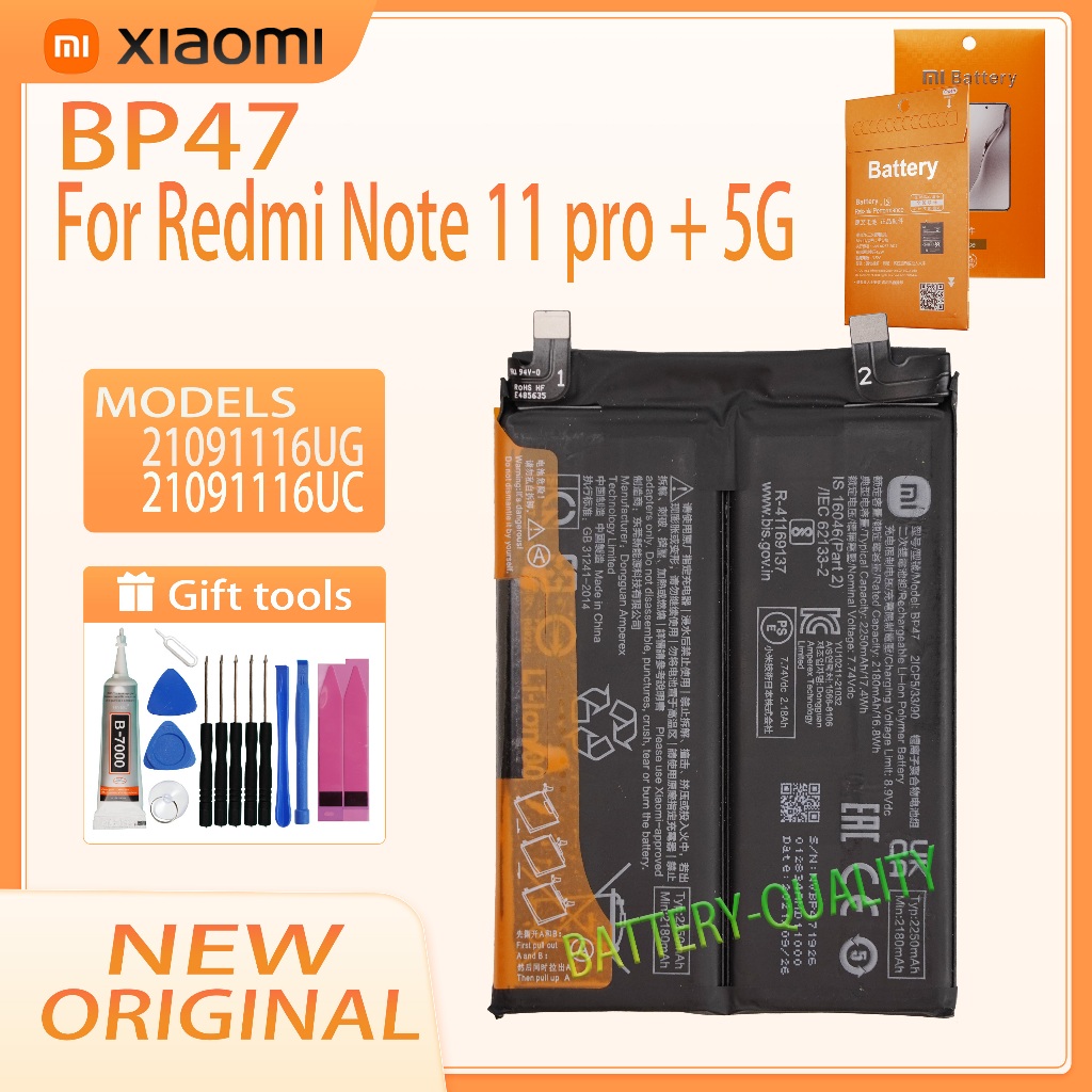 100% Original Xiaomi BP47 Battery For Xiaomi Redmi Note 11 pro+ 5G ...