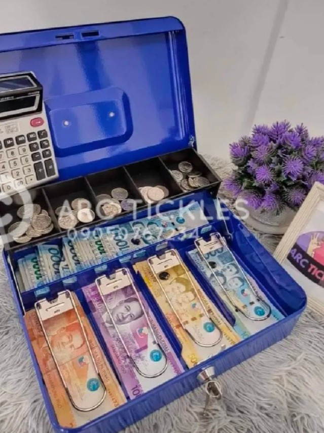 Cash Box Money Organizer Cash Box With Lock Cashier Cash Drawer Box ...